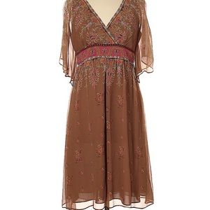 Adrianna Papell Flutter Sleeve Cocktail Dress